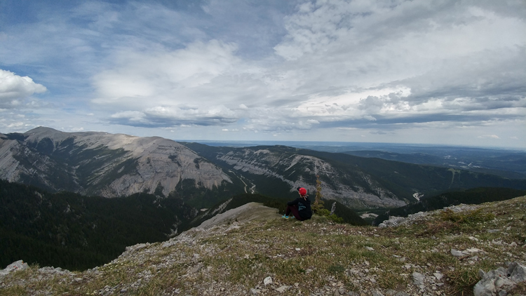 An image of the view from the summit of Prairie Mountain in Kananskis, Alberta