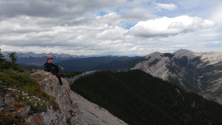 An image of the view from the top of Prairie Mountain n Kananaskis, Alberta
