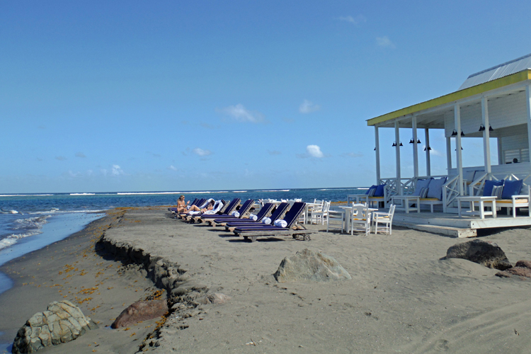 An image of the private beach bar at Belle Mont Farm