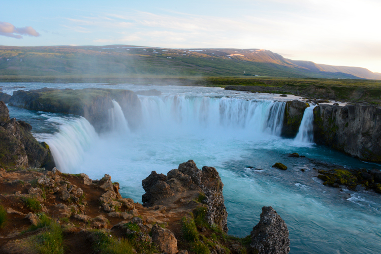 Image of Iceland's Godafoss Waterfall (Waterfall of the Gods)