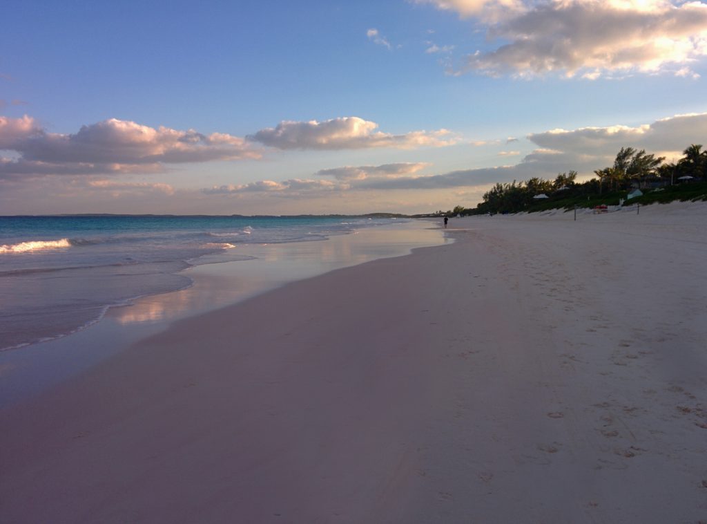 An image of a pink sand beach on Harbour Island, Bahamas