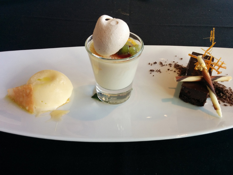 An image of a dessert plate at the Three Ravens Restaurant and Wine Bar An image of a dessert plate at the Three Ravens Restaurant and Wine Bar