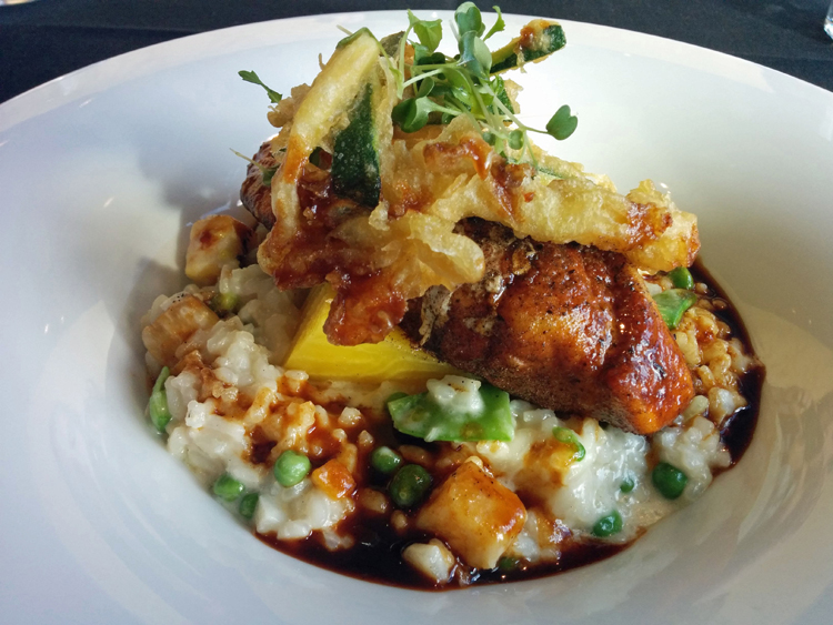 An image of a main course entree at the Three Ravens Restaurant and Wine Bar An image of a main course entree at the Three Ravens Restaurant and Wine Bar