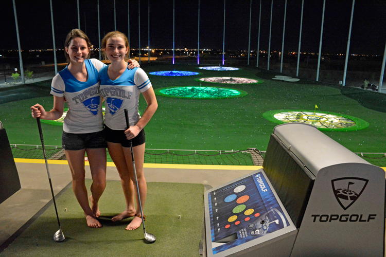 An image of the Top Golf facility in Gilbert, Arizona