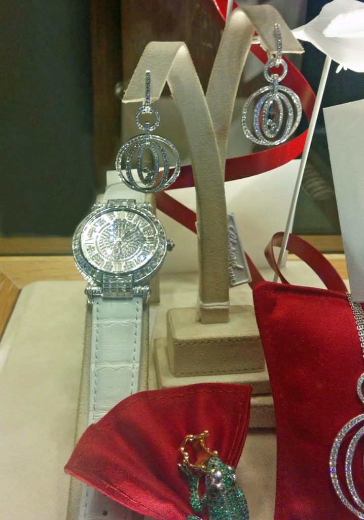 An image of a white gold and diamond watch