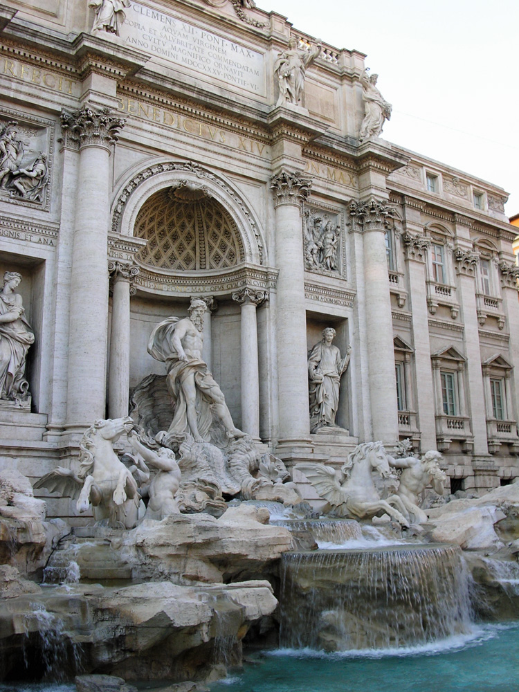 An image of the Trevi Fountain in Rome, Italy