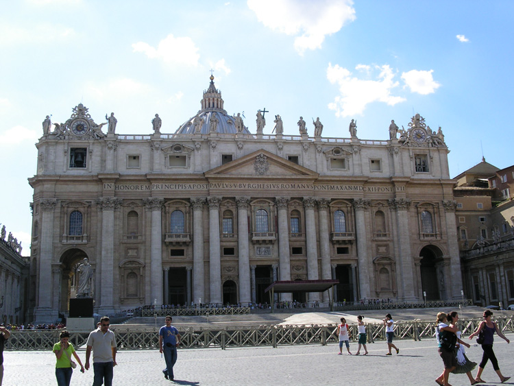 An image of St. Peter's Basilica in Rome, Italy