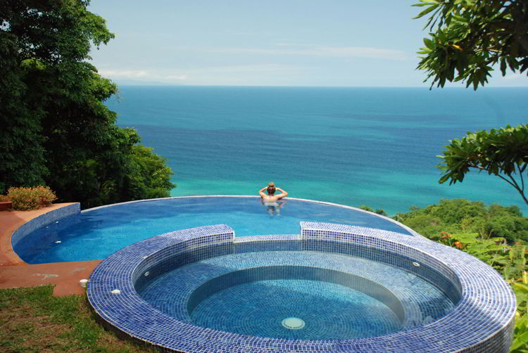 An image of the infinity pool at Anamaya Resort in Costa Rica - yoga retreat Costa Rica