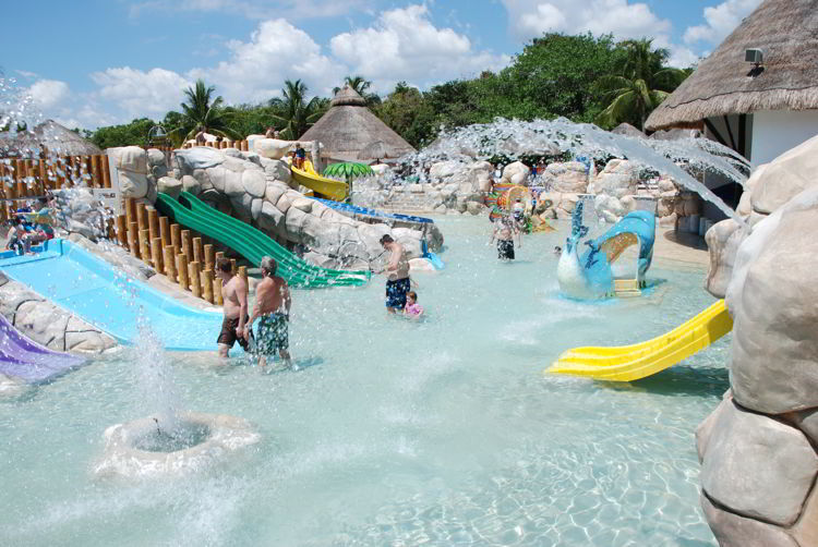 An image of the water park at the Sandos Caracol Eco Resort in Riviera Maya Mexico - All inclusive family resorts