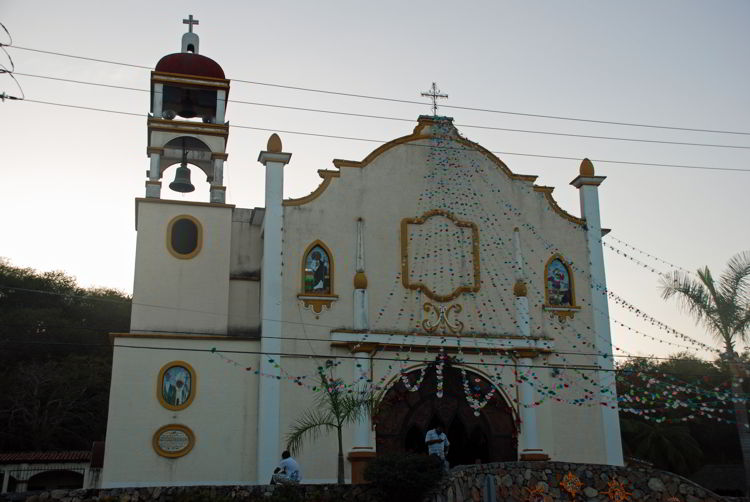 An image of La Crucecita Catholic Church of Huatulco - Day of the Dead festival - Dia de los Muertos