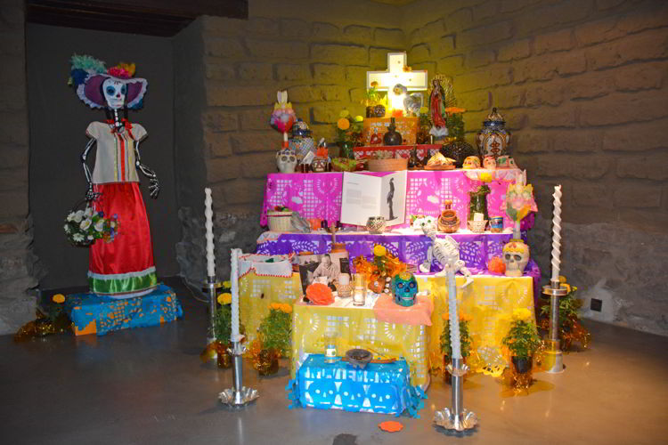 An image of an altar at the Day of the Dead Festival in Ecuador -Dia de los Muertos 