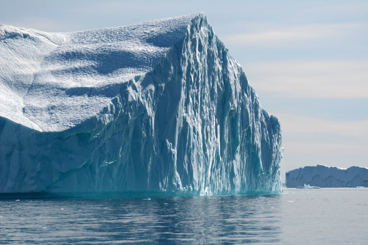 An image of a massive iceberg near Ilulissat, Greenland