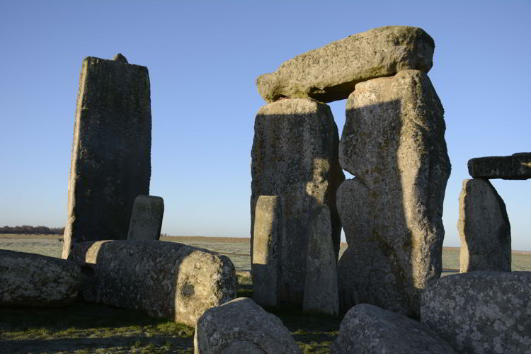 A close up image of the stones at the Stonehenge site near Salisbury, UK - Stonehenge inner circle tours