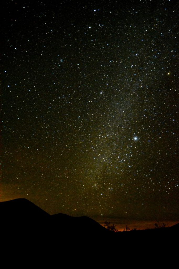 An image of the night sky in Death Valley National Park in California - visiting Death Valley