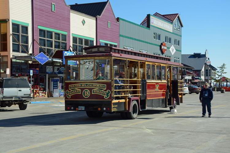 An image of a trolley car in Ketchikan, Alaska - Things to do in Ketchikan