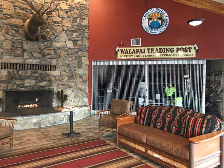 An image of the interior of the Hualapai Lodge in Peach Springs, Arizona - Havasupai hike