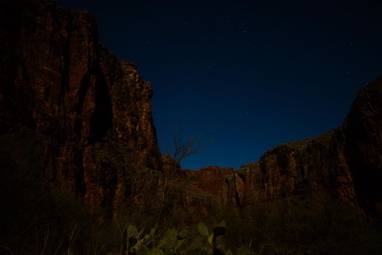 An image of the night sky inside the Havasupai Canyon - Havasupai hike