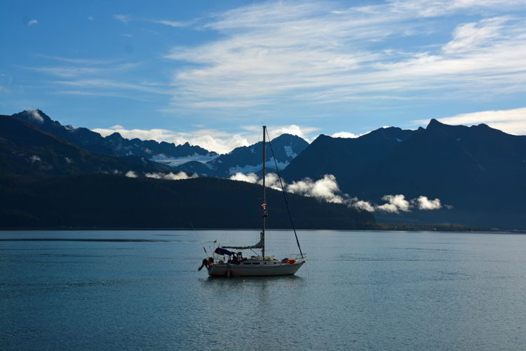 An image of a sailboat in Resurrection Bay in Seward, Alaska USA - Things to do in Seward, Alaska