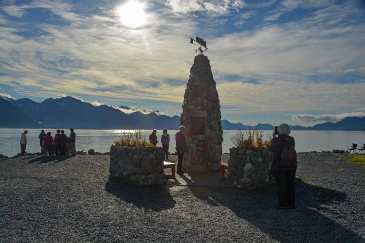 An image of the Founder's Monument in Seward, Alaska USA