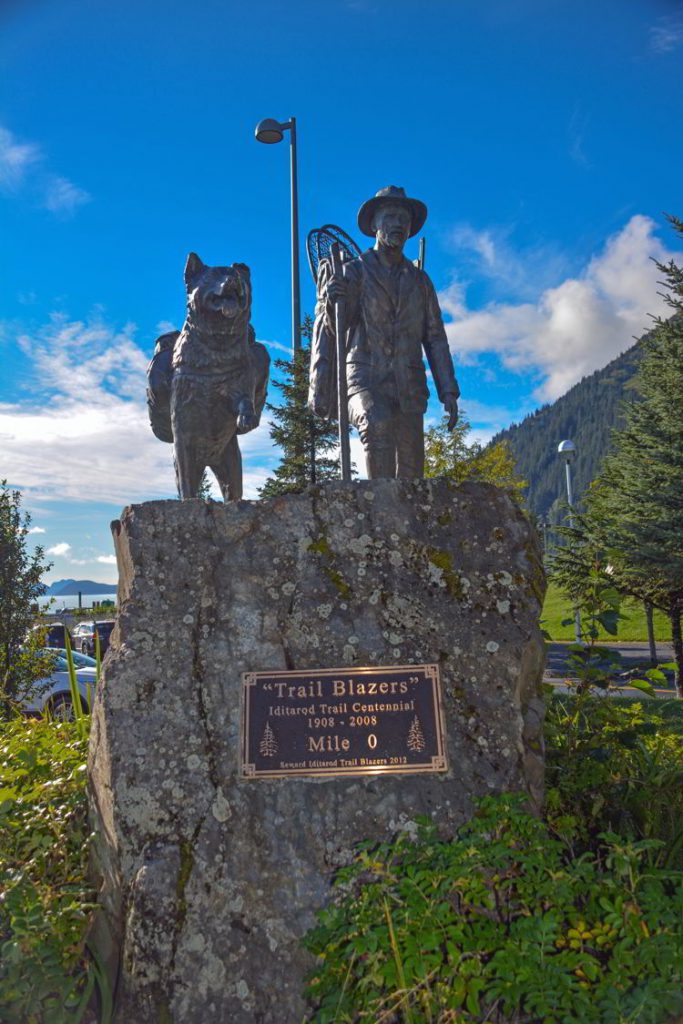 An image of the Trail Blazers Monument in Seward, Alaska USA