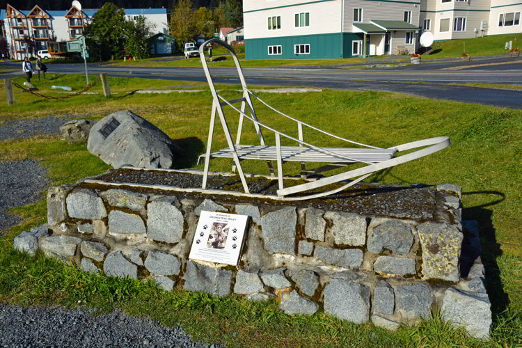 An image of a dogsled on the Iditarod Trail in Seward, Alaska USA