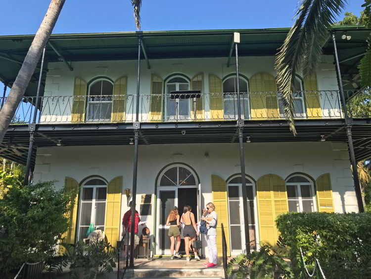 An image of Hemingway House in Key West, Florida. 
