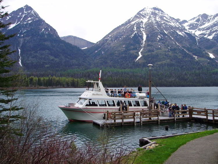 An image of the  historic M.V. International, which plies Upper Waterton Lake - things to do in Waterton.  