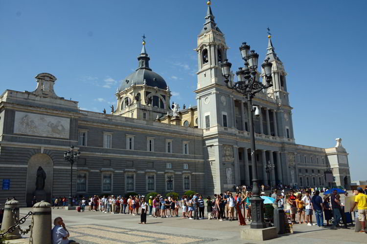 An image of Catedral de la Almudena in Madrid, Spain. 