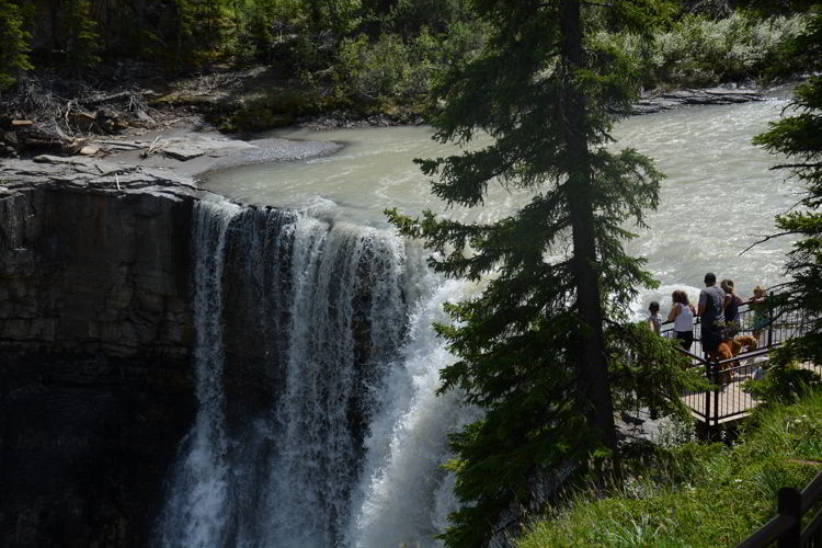 An image of the Crescent Falls Overlook in Alberta's Bighorn Country - Crescent Falls hike. 