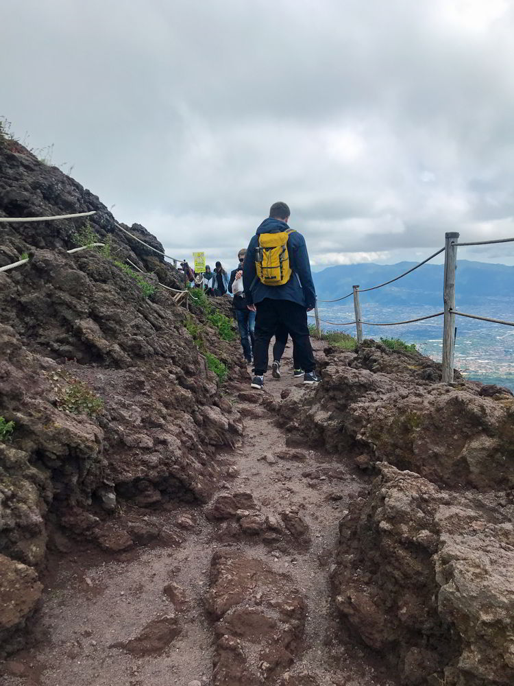 An image of uneven trail on the hike up Mt Vesuvius near Naples, Italy - Hiking Mt Vesuvius
