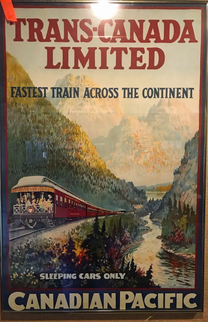 An image of an old Canadian Pacific Rail poster at the Cranbrook History Museum. 