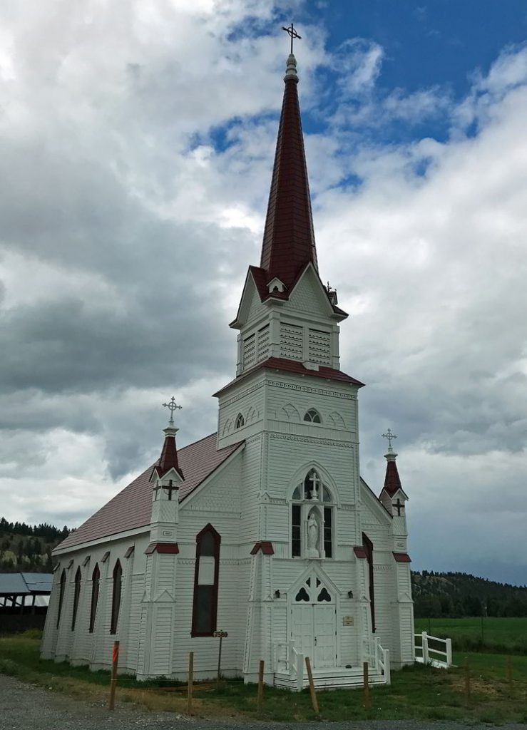 An image of the St. Eugene Church on the St. Mary's Indian Band Reserve near Cranbrook, BC. 