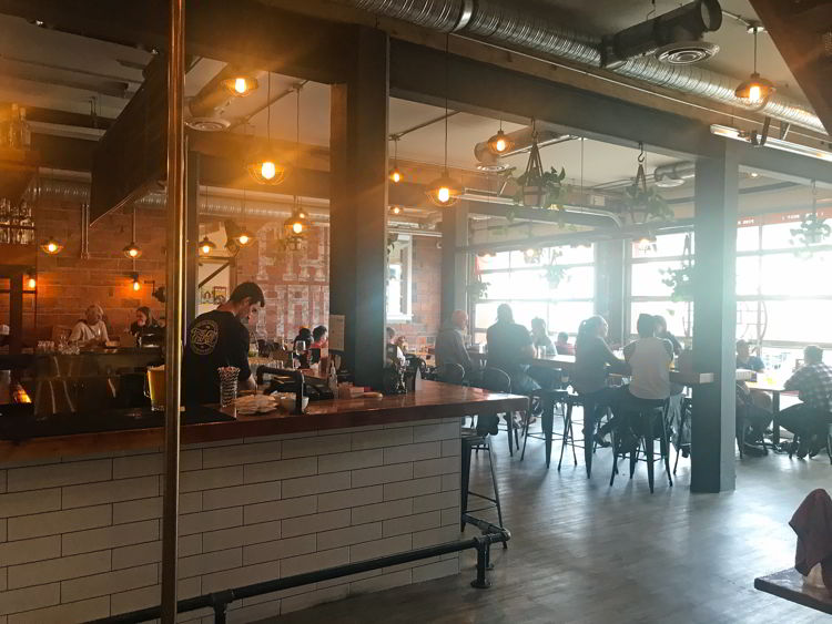 An image of the interior of Fire Hall Kitchen & Tap in Cranbrook, BC.