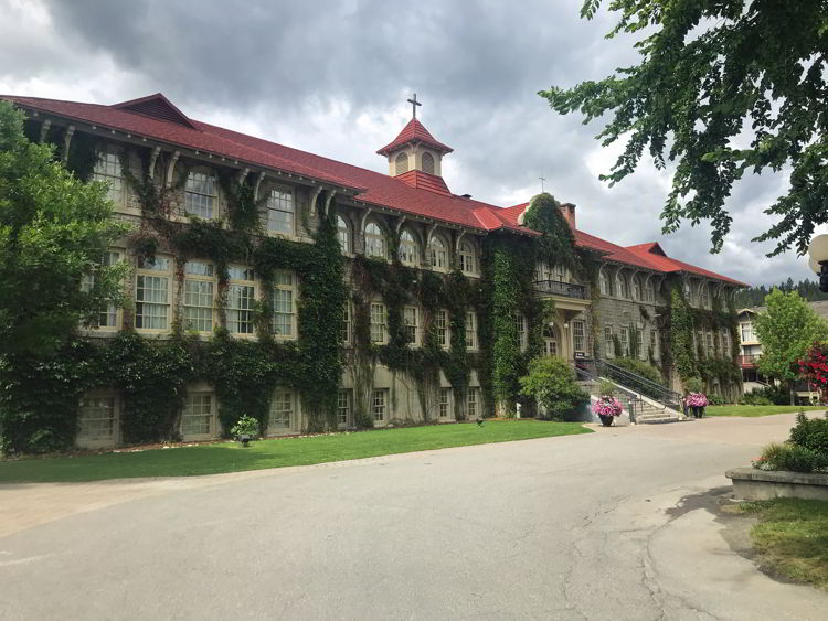 An image of the former residential school that is now St. Eugene Golf Resort & Casino.