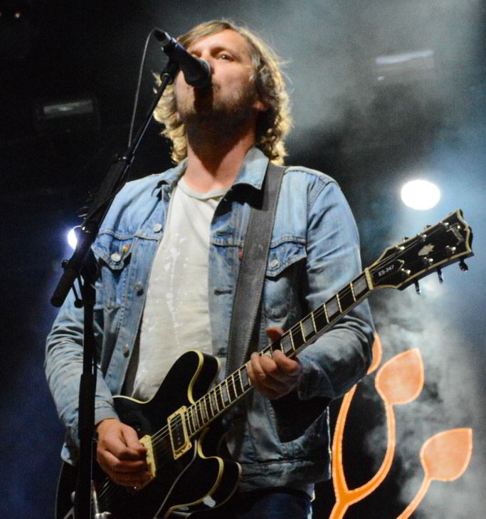 An image of Dave Nugent lead guitarist with the Sam Roberts Band at Whoop-up Days in Lethbridge, Alberta.