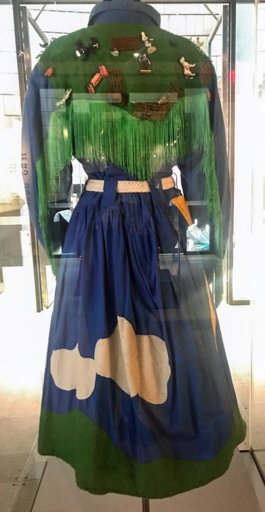 An image of a dress worn by KD Lang as seen at the National Music Centre in Calgary, Alberta, Canada. 