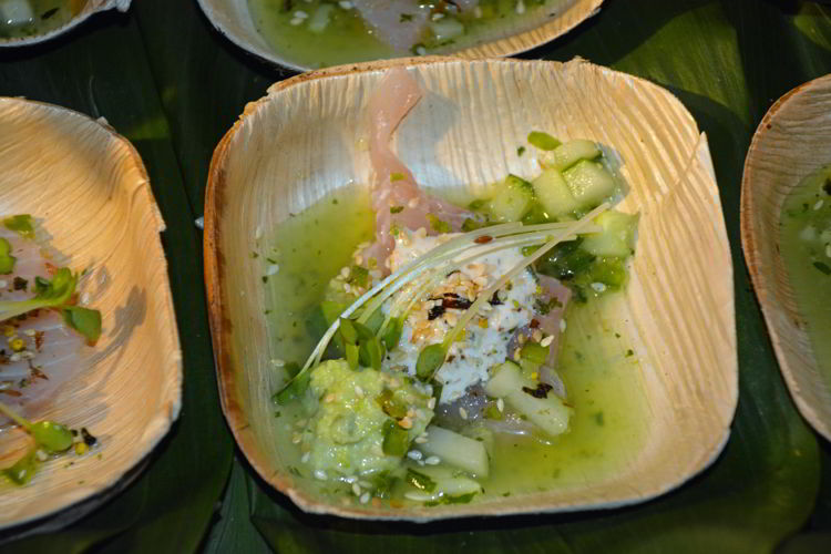An image of a fresh fish bowl served at the hawaii Food and Wine Festival in Maui. 