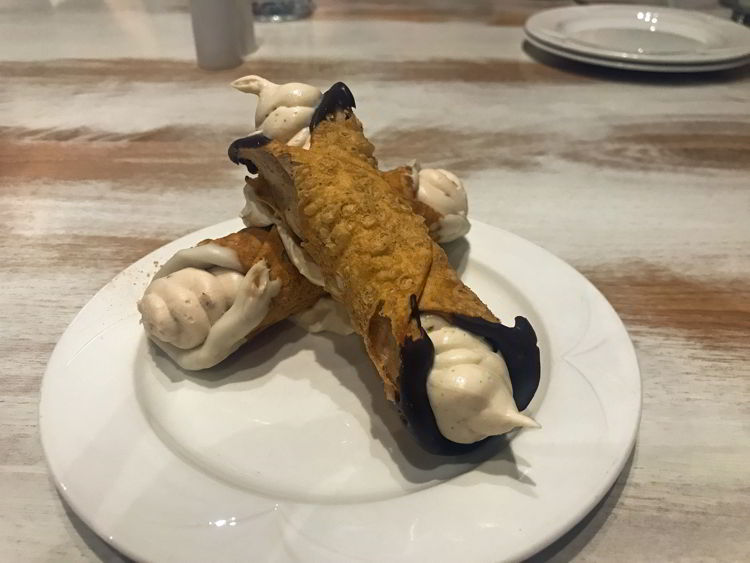 An image of the cannoli at Italian Table in Lethbridge, Alberta. 