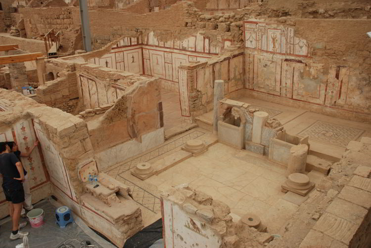 An image of the Terrace Houses in Ephesus, Turkey.