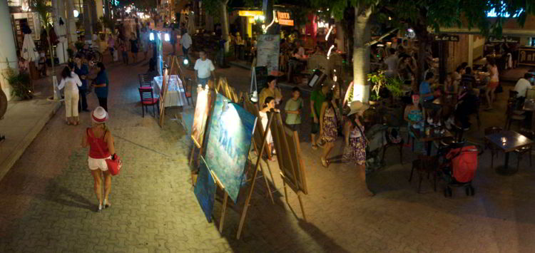 An image of Playa Del Carmen, Mexico  during the evening - Riviera Maya Excursions. 