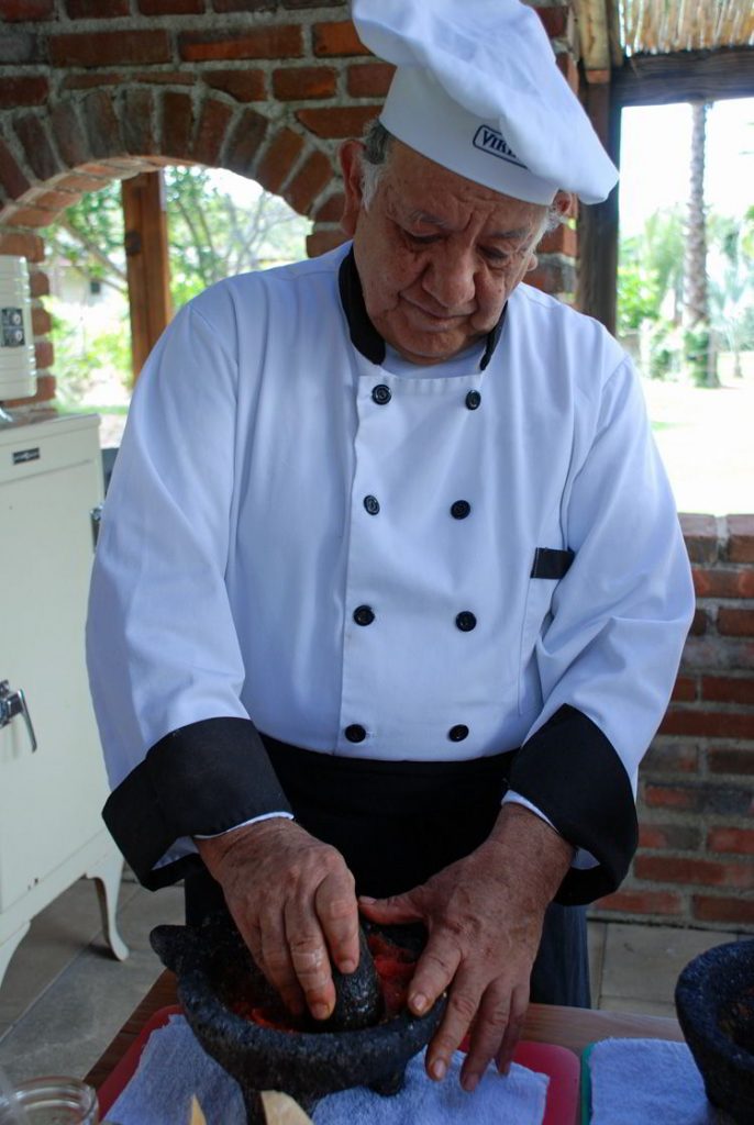 An image of Chef Victor at Flora Farms in Cabo San Lucas, Mexico.