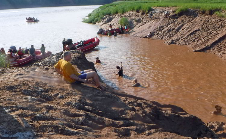 An image of a mud slide along the shores of the Schubenacadie River in Nova Scotia.