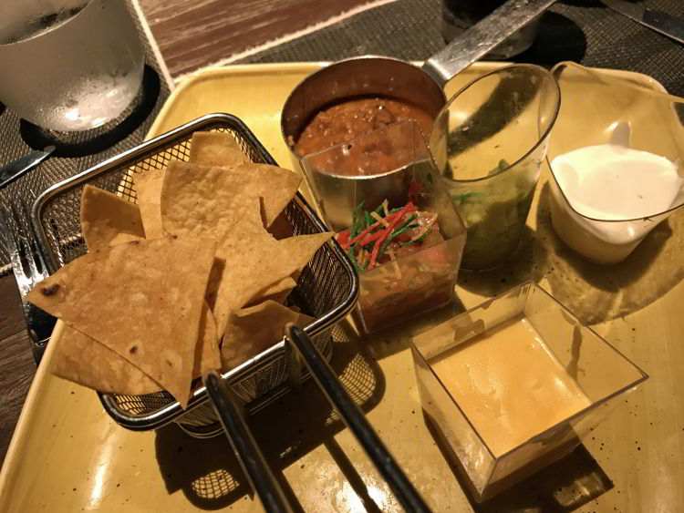 An image of an appetizer plate at the Mexican restaurant at the Lopesan Costa Bavaro in Punta Cana, Dominican Republic