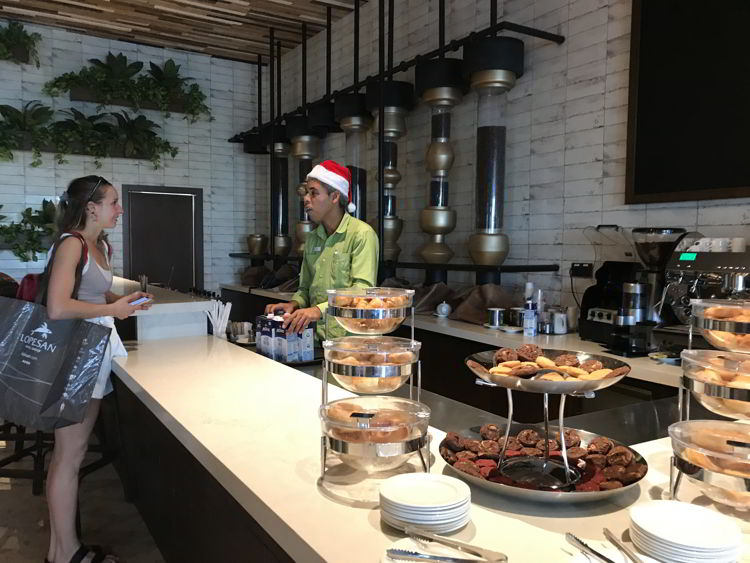 An image of the coffee bar at the Lopesan Costa Bavaro in Punta Cana, Dominican Republic. 