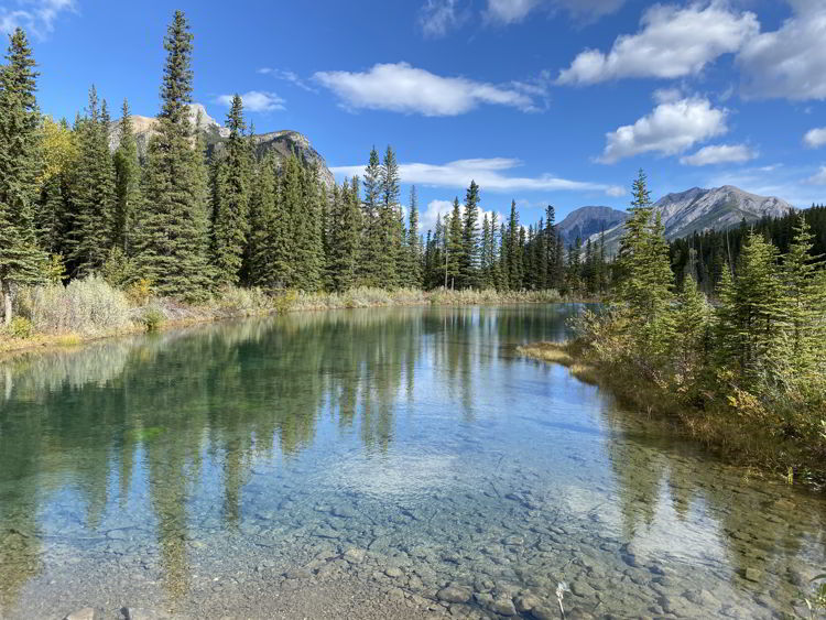 An image of Mount Lorette Ponds - Best easy hikes in Kananaskis, Alberta.