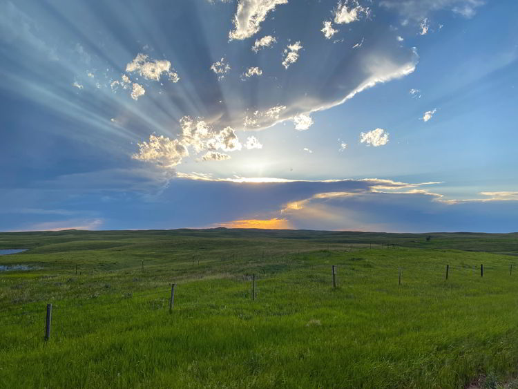 An image of a sunset near Medicine Hat, Alberta, Canada. 