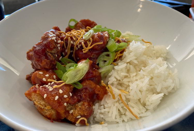 An image of the Korean popcorn chicken at The Mezz in Medicine Hat, Alberta, Canada. 