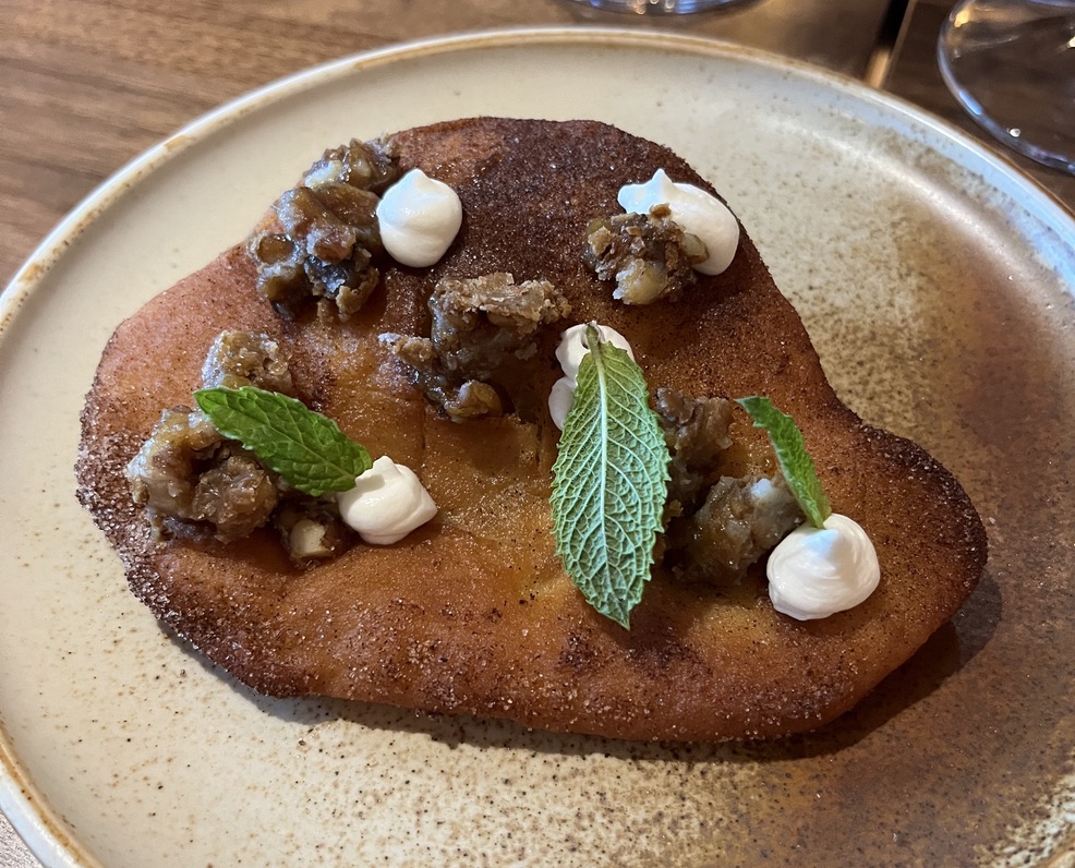 A picture of the Beaver Tail dessert at Terra restaurant Jasper.