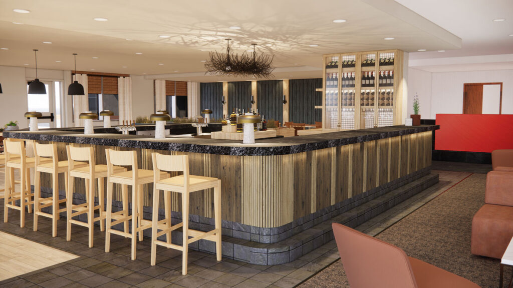 A picture of the bar at Terra restaurant Jasper.