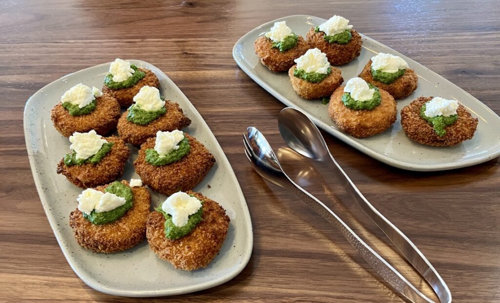 A picture of Fried Green Tomatoes at Terra restaurant Jasper.
